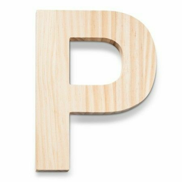 Hobby Lobby Wall Decor Bare Wooden Hanging Standing Craft Letter P